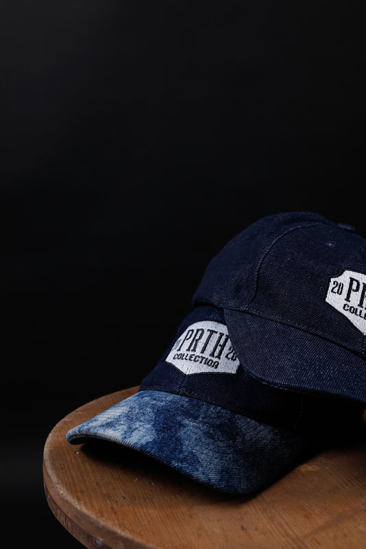 PRTH Vintage washed denim baseball cap